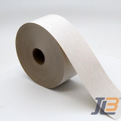 Moisture Activated Heavy Duty White Fiberglass Kraft Paper Shipping Tape