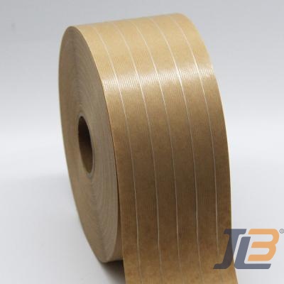Reinforced Water Activated Gummed Kraft Paper Tape for Heavy Duty Packaging